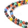 Natural Agate Beads Strands G-YW0001-33B-2