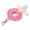 Flowers Woven Cotton Thread Pendant Decorations HJEW-JM02452-04-4