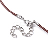 Natural Citrine Round Pendant Necklaces NJEW-JN04478-04-5