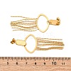304 Stainless Steel Tassel Stud Earrings EJEW-Z098-04G-5