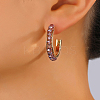 Fashionable and Versatile Gold Plated Brass Stud Earrings for Women WE9705-1