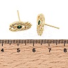 Eyes Brass Micro Pave Cubic Zirconia Stud Earrings EJEW-C186-20G-03-5