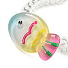 Summer Fish Resin Telephone Line Wire Elastic Hair Ties AJEW-U004-02A-2