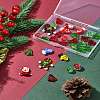 Christmas Theme Handmade Lampwork with Transparent Glass Bead Set DIY-FS0006-97-10