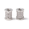 Eco-Friendly Rack Plating Brass Micro Pave Cubic Zirconia Beads KK-F835-24B-P-1