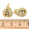 Ladybug Rack Plating Brass Micro Pave Cubic Zirconia Pendants KK-Z053-03G-6