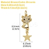 1Pc Eco-friendly Brass Micro Pave Clear Cubic Zirconia Pendants KK-YW0002-53-1