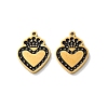 Ion Plating(IP) 304 Stainless Steel Enamel Pendants STAS-M102-39G-1