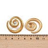 304 Stainless Steel Rhinestone Vortex Spiral Stud Earrings EJEW-K314-01G-3