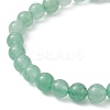 Natural Green Aventurine Round Beaded Stretch Bracelets BJEW-JB09727-05-4