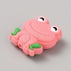 Frog Food Grade Eco-Friendly Silicone Focal Beads SIL-WH0006-29C-2