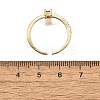 Brass Micro Pave Cubic Zirconia Cuff Rings for Women RJEW-H247-19G-02-5