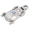 304 Stainless Steel Rhinestone Pendants X-STAS-L022-478P-2