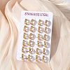 304 Stainless Steel Polishing Effect Hoop Earrings EJEW-M001-40C-G-2