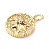 Brass Micro Pave Cubic Zirconia Pendants KK-D357-23G-2