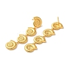 Rack Plating Brass Dangle Stud Earrings EJEW-B062-29G-2