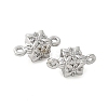 Brass Micro Pave Cubic Zirconia Connector Charms KK-U056-18P-2