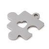 Non-Tarnish Manual Polishing 201 Stainless Steel Pendants STAS-M058-04P-2