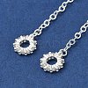 Brass Micro Pave Clear Cubic Zirconia European Beads KK-G557-18S-2