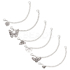 12Pcs 6 Style Alloy Curb Link Shoe Decoration Chain FIND-PHE00001-1