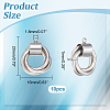 10Pcs 304 Stainless Steel Pendants STAS-UN0046-55-3
