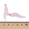 Handmade Lampwork with Brass Pendants KK-Q095-02A-08-3