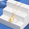 Brass Clear Cubic Zirconia Pendant Necklaces for Women LS-NJEW-B121-01G-01-3