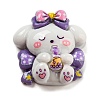 Opaque Resin Cute Puppy Cabochons CRES-P026-B02-1