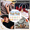 Halloween Theme Alloy Enamel Ghost & Witch Hat & Pumpkin Charm Locking Stitch Markers HJEW-PH01714-6