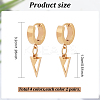 16Pcs 4 Colors 304 Stainless Steel Hollow Triangle Dangle Hoop Earrings with 316 Stainless Steel Pins EJEW-AN0003-66-7