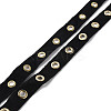 Polyester Grommet Eyelet Twill Tape Trim LS-OCOR-WH0080-85-1
