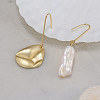 925 Sterling Silver Teardrop Dangle Earrings EJEW-Z041-01G-2