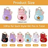 60Pcs 6 Colors Alloy Enamel Pendants ENAM-SZ0004-05-2