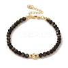 4mm Round Natural Silver Obsidian Beaded Bracelets BJEW-P318-03G-07-1