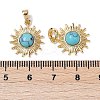Synthetic Turquoise Pendants KK-Q030-21A-G-3