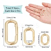 SUNNYCLUE 6Pcs 3 Style Brass Spring Gate Rings DIY-SC0019-62-2