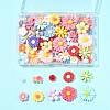 100Pcs 10 Styles Opaque Resin Cabochons CRES-FS0001-25-7