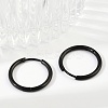 202 Stainless Steel Huggie Hoop Earrings EJEW-F111A-17mm-EB-3