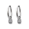 304 Stainless Steel Micro Pave Cubic Zirconia Hoop Earrings STAS-R004-02P-02-4