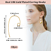 40Pcs Brass Earring Hooks KK-BBC0010-19G-2