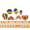 7Pcs 7 Styles Pride Rainbow Theme Enamel Pins JEWB-FP0001-05-4