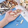 120Pcs 10 Styles Iron Ribbon Crimp Ends IFIN-PH0002-35-3