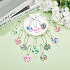 12Pcs 6 Colors Handmade Polymer Clay  Lollipop Pendant Decoration HJEW-CP0001-14-4