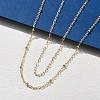 Brass Double Layer Necklaces NJEW-D302-51G-2