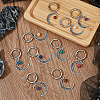 20Pcs 10 Style Tibetan Style Gemstone Bead Shoe Charms HJEW-AB00708-4