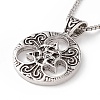 Alloy Cletic Sailor‘s Knot Pendant Necklace with 304 Stainless Steel Box Chains for Women NJEW-G035-01AS-1