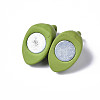 Spray Painted Alloy Magnetic Clasps with Loops PALLOY-T080-19A-03-NR-4
