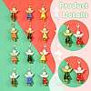 8Pcs Christmas Angel Handmade Lampwork & ABS Plastic Imitation Pearl Pendant Decorations HJEW-FS00065-2