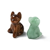 Natural & Synthetic Gemstone Carved Dog Statues Ornament G-P525-10-2
