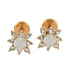 304 Stainless Steel Synthetic Opal Stud Earrings EJEW-B143-01G-07-4